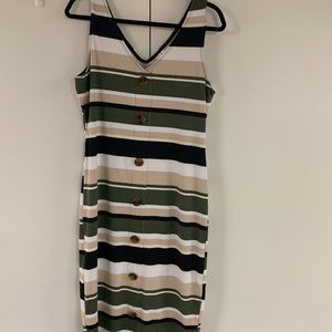 No Boundaries tank style knit dress.